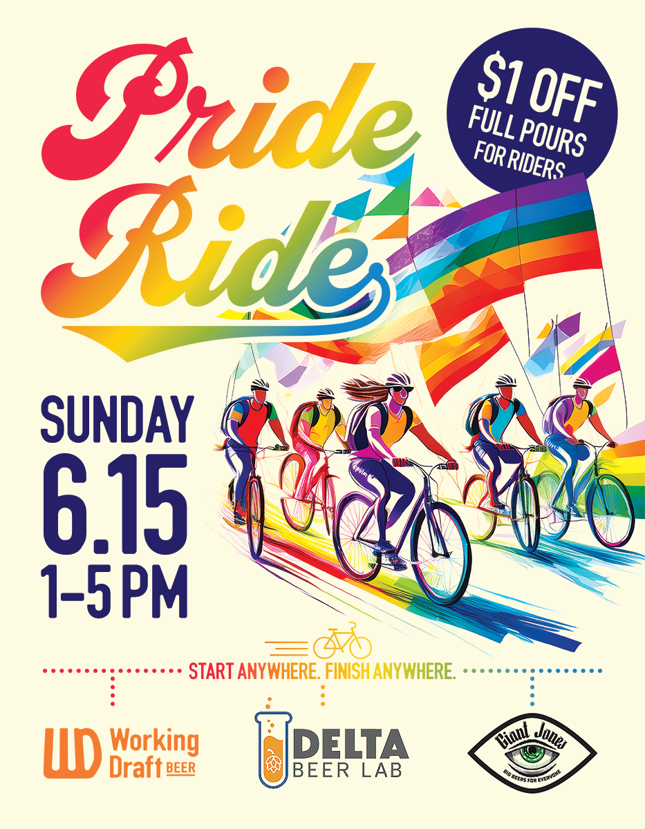 Pride Bike Ride w/ Working Draft, Delta Beer Lab & Giant Jones – Giant ...